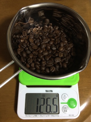 mason800で焙煎したコーヒー豆